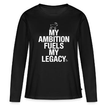Signe du zodiaque Capricorne : Mon ambition anime mon - T-shirt manches longues Premium bio Femme - noir - Devant - Julia (174cm)