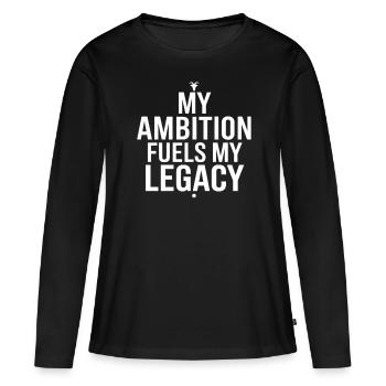 Signe du zodiaque Capricorne : Mon ambition anime mon - T-shirt manches longues Premium bio Femme - noir - Devant - Julia (174cm)