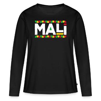 Malien Drapeau Mali - T-shirt manches longues Premium bio Femme - noir - Devant - Julia (174cm)