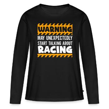 Racetrack Race Car Racing Autosport - T-shirt manches longues Premium bio Femme - noir - Devant - Julia (174cm)
