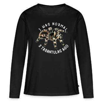 Tarentule Araignées Pet Tarentules Collectionneur - T-shirt manches longues Premium bio Femme - noir - Devant - Julia (174cm)