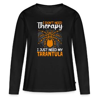 Tarentule Araignées Pet Tarentules Collectionneur - T-shirt manches longues Premium bio Femme - noir - Devant - Julia (174cm)