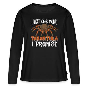 Tarentule Araignées Pet Tarentules Collectionneur - T-shirt manches longues Premium bio Femme - noir - Devant - Julia (174cm)