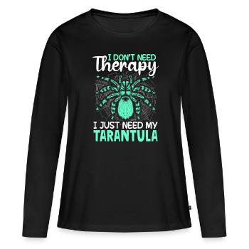Tarentule Araignées Pet Tarentules Collectionneur - T-shirt manches longues Premium bio Femme - noir - Devant - Julia (174cm)