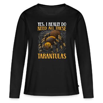 Tarentule Papa Tarentules Collectionneur Tarentule - T-shirt manches longues Premium bio Femme - noir - Devant - Julia (174cm)