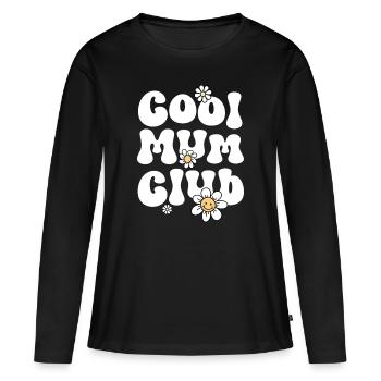 Cooler Mama-Club - Frauen Premium Bio Langarmshirt - Schwarz - Vorne - Julia (174cm)