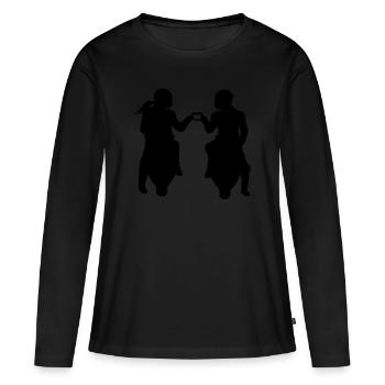 Bikercouple Couple Couple Motorcycle Super sportsman - Women's Premium Organic Long Sleeve Shirt - black - Front - Julia (174cm)