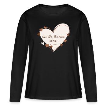 Aimez le charme bavarois - T-shirt manches longues Premium bio Femme - noir - Devant - Julia (174cm)