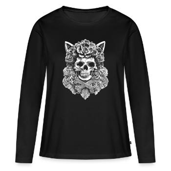 Symboles révélés : Chemise Magical Rock Metal - T-shirt manches longues Premium bio Femme - noir - Devant - Julia (174cm)