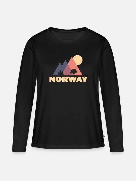 norwegen - Frauen Premium Bio Langarmshirt - Schwarz