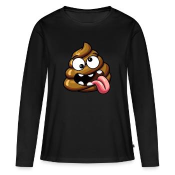 Bande de merdes folles - T-shirt manches longues Premium bio Femme - noir - Devant - Julia (174cm)