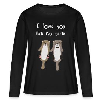 I love you like no otter - Frauen Premium Bio Langarmshirt - Schwarz - Vorne - Julia (174cm)