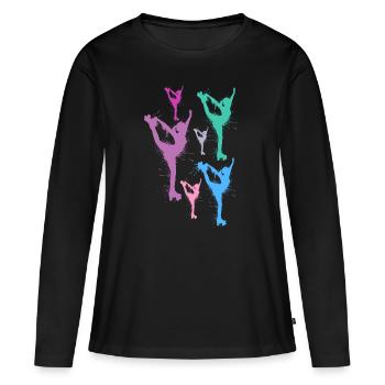 Roller Skates Kids Roller Skating Roller Skate Girls - Women's Premium Organic Long Sleeve Shirt - black - Front - Julia (174cm)