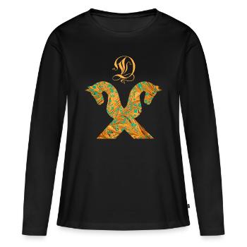 cheval pignon e 95 d - T-shirt manches longues Premium bio Femme - noir - Devant - Julia (174cm)