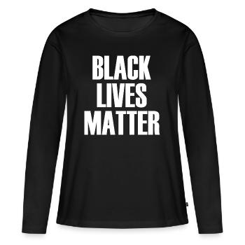 Black Lives Matter - T-shirt manches longues Premium bio Femme - noir - Devant - Julia (174cm)