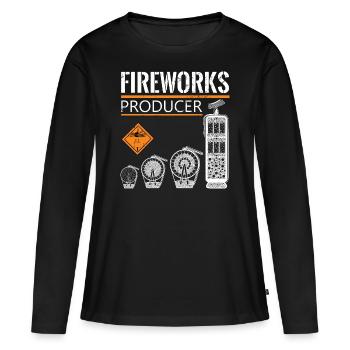 Fireworks Producer Pyro - Women's Premium Organic Long Sleeve Shirt - black - Front - Julia (174cm)