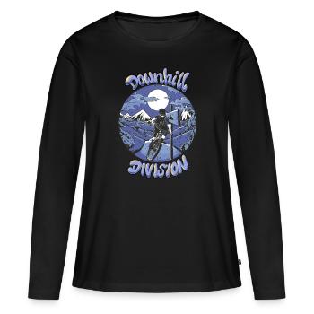 Down hill - Frauen Premium Bio Langarmshirt - Schwarz - Vorne - Julia (174cm)