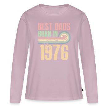 Les meilleurs pères sont nés en 1976, à l’âge de 47 ans, - T-shirt manches longues Premium bio Femme - rose poudré - Devant - Julia (174cm)