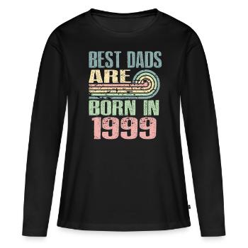 Die Besten Väter Sind 1999 Geboren, 24 Jahre Alt, - Frauen Premium Bio Langarmshirt - Schwarz - Vorne - Julia (174cm)