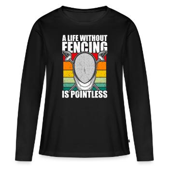 Fechter Fechter - Frauen Premium Bio Langarmshirt - Schwarz - Vorne - Julia (174cm)