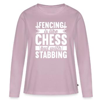 Fencer Fencing - Women's Premium Organic Long Sleeve Shirt - dusky pink - Front - Julia (174cm)