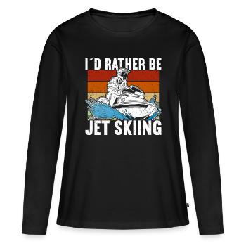 Jet Ski Jet Skiing - T-shirt manches longues Premium bio Femme - noir - Devant - Julia (174cm)