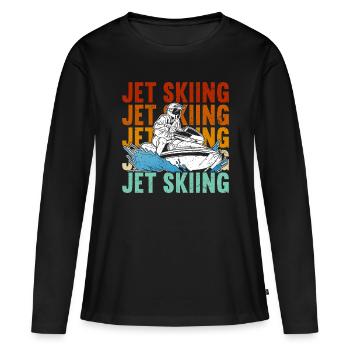 Jet Ski Jet Skiing - T-shirt manches longues Premium bio Femme - noir - Devant - Julia (174cm)