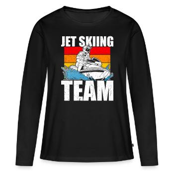 Jet Ski Jet Skiing - T-shirt manches longues Premium bio Femme - noir - Devant - Julia (174cm)