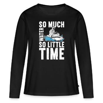 Jet Ski Jet Skiing - T-shirt manches longues Premium bio Femme - noir - Devant - Julia (174cm)