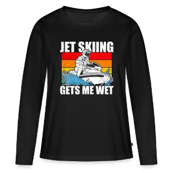 Jet Ski Jet Skiing - T-shirt manches longues Premium bio Femme - noir - Devant - Julia (174cm)