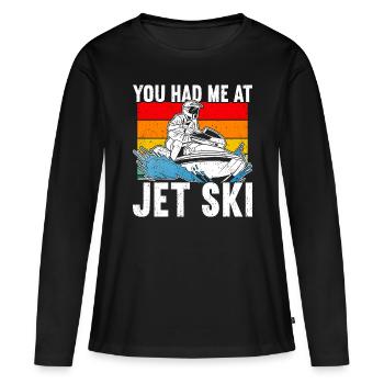Jet Ski Jet Skiing - T-shirt manches longues Premium bio Femme - noir - Devant - Julia (174cm)