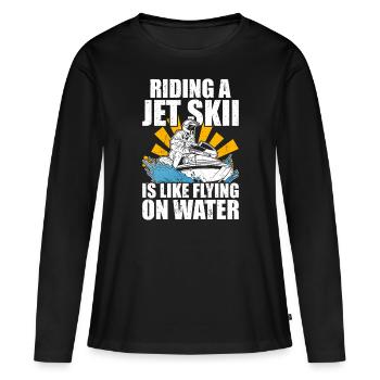 Jet Ski Jet Skiing - T-shirt manches longues Premium bio Femme - noir - Devant - Julia (174cm)