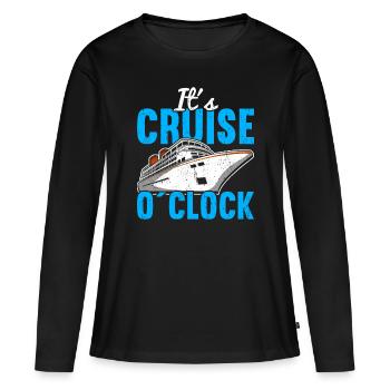 Croisière Croisière Vacances Croisière en famille - T-shirt manches longues Premium bio Femme - noir - Devant - Julia (174cm)