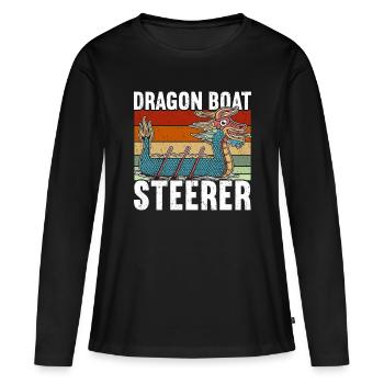 Drachenboot - Frauen Premium Bio Langarmshirt - Schwarz - Vorne - Julia (174cm)