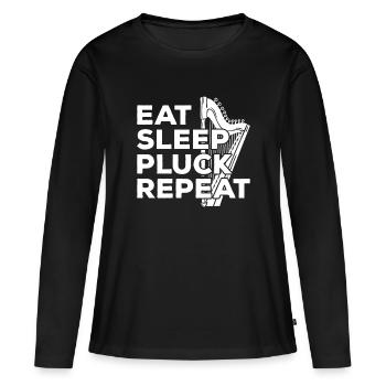 Harpes harpes - T-shirt manches longues Premium bio Femme - noir - Devant - Julia (174cm)
