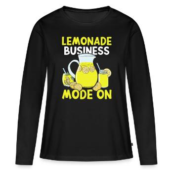 Limonaden-Stand - Frauen Premium Bio Langarmshirt - Schwarz - Vorne - Julia (174cm)