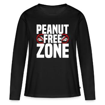 Peanut Allergy Nut Allergy - Women's Premium Organic Long Sleeve Shirt - black - Front - Julia (174cm)
