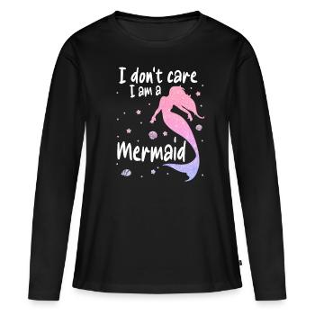 Mermaid Fable Mermaids Conte de fées - T-shirt manches longues Premium bio Femme - noir - Devant - Julia (174cm)