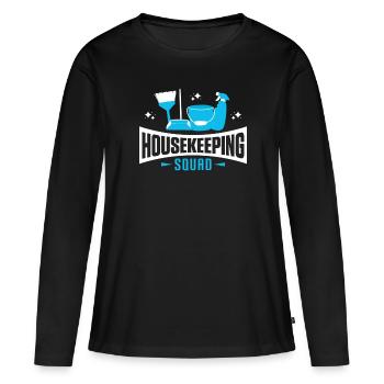 Week of Appreciation for Housekeeping - Women's Premium Organic Long Sleeve Shirt - black - Front - Julia (174cm)