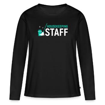 Week of Appreciation for Housekeeping - Women's Premium Organic Long Sleeve Shirt - black - Front - Julia (174cm)