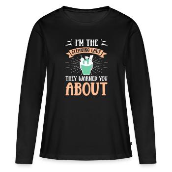 Week of Appreciation for Housekeeping - Women's Premium Organic Long Sleeve Shirt - black - Front - Julia (174cm)