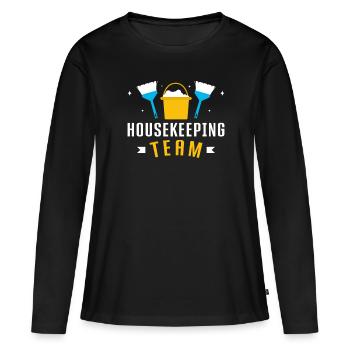 Week of Appreciation for Housekeeping - Women's Premium Organic Long Sleeve Shirt - black - Front - Julia (174cm)