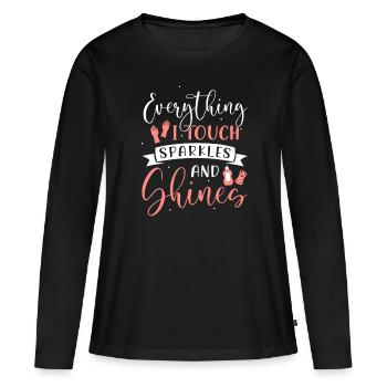 Week of Appreciation for Housekeeping - Women's Premium Organic Long Sleeve Shirt - black - Front - Julia (174cm)