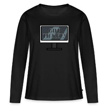 Administrateur réseau Administrateur système Réseau - T-shirt manches longues Premium bio Femme - noir - Devant - Julia (174cm)