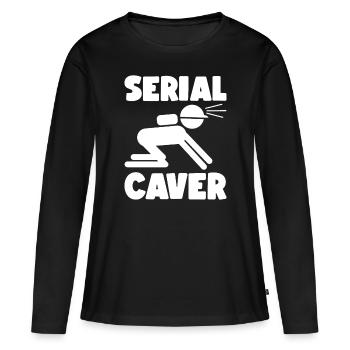 Höhlenhöhlen Höhlen Höhlenforschung - Frauen Premium Bio Langarmshirt - Schwarz - Vorne - Julia (174cm)