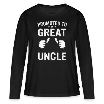 Oncle Fmilie Grand-oncle Oncle - T-shirt manches longues Premium bio Femme - noir - Devant - Julia (174cm)