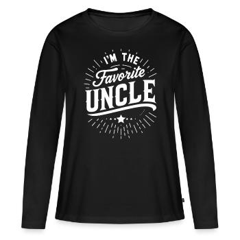 Oncle Fmilie Grand-oncle Oncle - T-shirt manches longues Premium bio Femme - noir - Devant - Julia (174cm)
