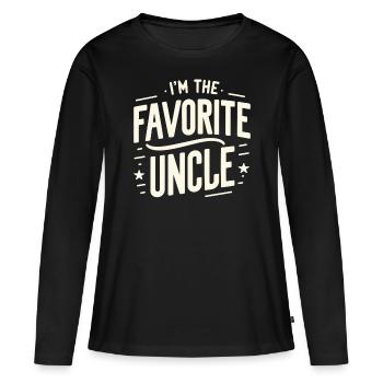 Oncle Fmilie Grand-oncle Oncle - T-shirt manches longues Premium bio Femme - noir - Devant - Julia (174cm)