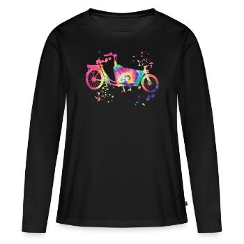 Heavy Duty Bike Cargo Bike Cargo Bike Cargo Bike - Women's Premium Organic Long Sleeve Shirt - black - Front - Julia (174cm)