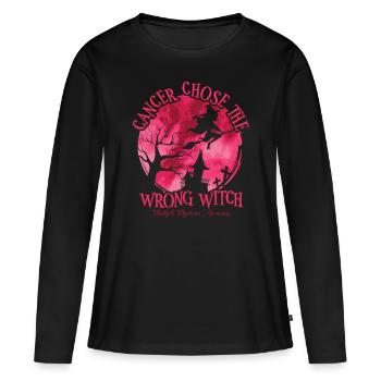 Witch Burgundy Multiple Myeloma Cancer - Women's Premium Organic Long Sleeve Shirt - black - Front - Julia (174cm)